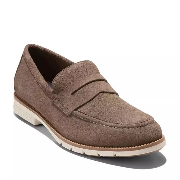 Cole Haan Flexgrand+ Men\'s Suede Penny Loafers, Color: Truffle main image 8